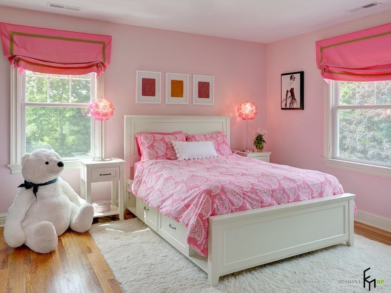 Розовые детские комнаты