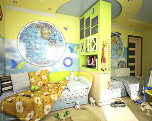 Красивое оформление детской комнаты